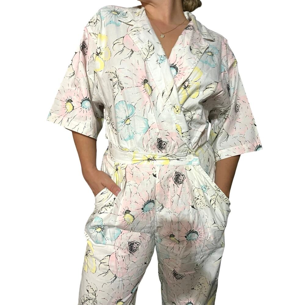 VINTAGE | Diane Von Furstenburg DVF Sport Floral Jumpsuit